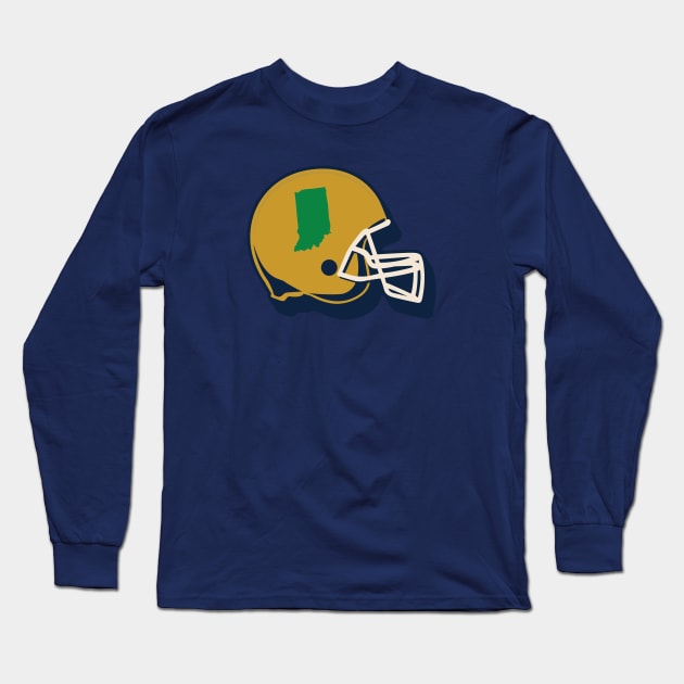 South Bend, Indiana Football Helmet Long Sleeve T-Shirt by SLAG_Creative